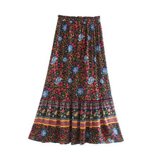 Load image into Gallery viewer, Boho Skirt, Maxi Skirt, Wild Flower