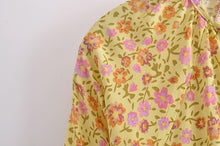 Load image into Gallery viewer, Yellow Floral Print ,Loose Blouses ,Boho Shirts