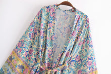 Load image into Gallery viewer, Floral print ,Bohemian Robe,Boho Kimono
