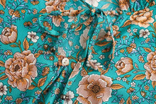 Load image into Gallery viewer, Boho Blouse, Vintage shirts,Floral print