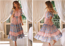 Load image into Gallery viewer, Floral Print ,Bohemian Maxi Dress,Boho Sundress