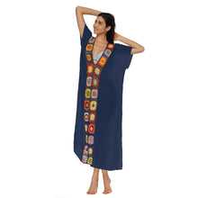 Load image into Gallery viewer, Embroidery Floral,Bohemian Maxi Dress ,Boho Sundress
