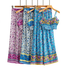 Load image into Gallery viewer, Boho Sets, Floral Print ,Pants and Tops Outfits