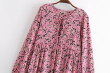 Load image into Gallery viewer, Floral print, Boho Maxi dress,Vintage sundress