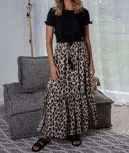 Load image into Gallery viewer, Leopard Print Bohemian Skirt,Rayon Cotton Maxi Boho Skirts