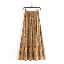 Load image into Gallery viewer, Leopard Floral print ,Boho Maxi Skirt