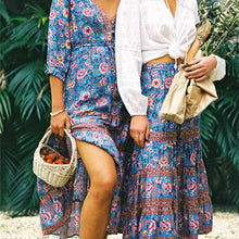 Load image into Gallery viewer, Boho Skirt, Maxi Skirt, Wild Flower