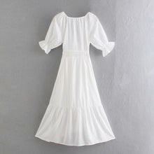 Load image into Gallery viewer, White Ruffles,Bohemian Sundress,Boho Maxi Dress