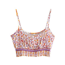 Load image into Gallery viewer, Boho Sets, Pink Floral Print ,Pants and Tops