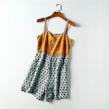 Load image into Gallery viewer, Floral Print ,Bohemian Beach Playsuit , Strapless Boho Bodysuit