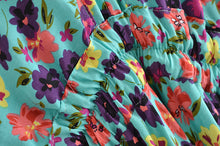 Load image into Gallery viewer, Green Floral Print,Bohemian Maxi Dress,Boho Dress
