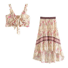 Load image into Gallery viewer, Boho Sets, Maxi Skirt and Tops, Wild Flower