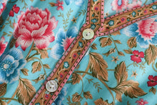 Load image into Gallery viewer, Floral Print V-neck,Boho Sundress,Boho Mini Dress