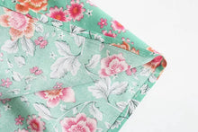 Load image into Gallery viewer, Green Floral Print,Boho Strapless Dress,Boho Maxi Dress