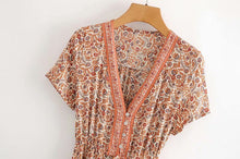 Load image into Gallery viewer, Floral print,Bohemian maxi sundress, Boho dress