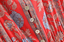 Load image into Gallery viewer, Floral Print , Bohemian Maxi Dress,Boho Sundress