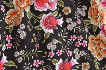 Load image into Gallery viewer, Black Floral Print,Bohemian Skirt,Boho Maxi Skirt