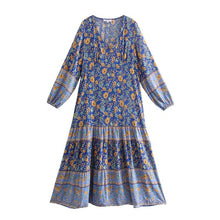 Load image into Gallery viewer, Floral Print,Bohemian Maxi Dress ,Boho Sundress