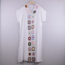 Load image into Gallery viewer, Solid Embroidery, Bohemian Maxi Dress,Boho Sundress