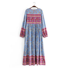 Load image into Gallery viewer, Multi Floral Print ,Bohemian Style ,Boho Maxi Dresses