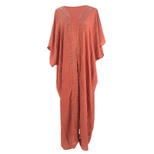 Load image into Gallery viewer, Solid Fancy Lace, Bohemian Maxi Dress,Boho Kimono