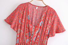 Load image into Gallery viewer, Floral Print , Bohemian Maxi Dress,Boho Sundress