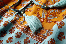 Load image into Gallery viewer, Boho Blouse, Vintage Blouse,Floral Print