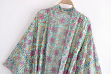Load image into Gallery viewer, Bohemian Printed Rayon Kimono Robe - Long Floral Summer Cardigan Cover-Up