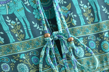 Load image into Gallery viewer, Pink Floral Print ,Bohemian Maxi Dress ,Boho Dress