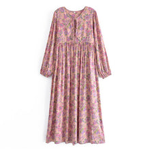 Load image into Gallery viewer, Floral Print,Bohemian Maxi Dress,Boho Sundress