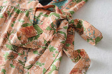Load image into Gallery viewer, Bohemian Mini Dress, Boho Wrap Dress,Floral Print