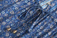 Load image into Gallery viewer, Floral Print Sundress,off shoulder Boho dress ,Midi Dress