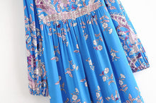 Load image into Gallery viewer, Floral Print,Bohemian Midi Sundress,Boho Dress