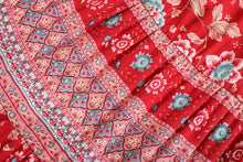 Load image into Gallery viewer, Floral peacock printed ,Boho skirt ,Vintage Maxi skirt