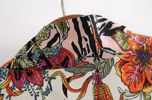 Load image into Gallery viewer, Multi Floral print ,Boho Kimono robe,Bikini Cover-ups