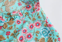Load image into Gallery viewer, Floral Print,Ruffles Sleeve Maxi Dress,Boho Dress