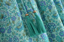 Load image into Gallery viewer, Camel Floral Print,Bohemian skirt ,Boho Maxi Skirt