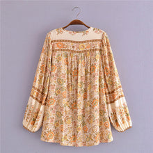 Load image into Gallery viewer, Floral printed, Boho shirts,bohemian blouse