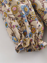 Load image into Gallery viewer, Floral print,deep V-neck,mini dress ,Boho dresses