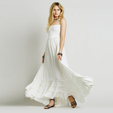 Load image into Gallery viewer, Backless Bohemian Maxi Dress, Boho Strapless Dress