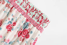 Load image into Gallery viewer, Pink Floral Printed,Midi Skirt,Boho Skirt
