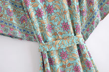 Load image into Gallery viewer, Bohemian Printed Rayon Kimono Robe - Long Floral Summer Cardigan Cover-Up