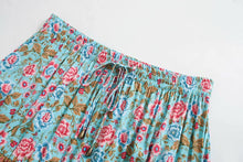 Load image into Gallery viewer, Floral peacock printed ,Boho skirt ,Vintage Maxi skirt