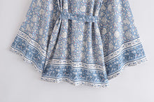 Load image into Gallery viewer, Porcelain Floral print ,Bohemian Cover-ups ,Boho Kimono