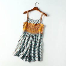 Load image into Gallery viewer, Floral Print ,Bohemian Beach Playsuit , Strapless Boho Bodysuit