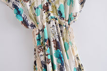 Load image into Gallery viewer, Floral Print,Bohemian Maxi Dress,Boho Sundress