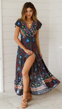 Load image into Gallery viewer, Floral Print ,Bohemian Maxi Dress,Boho Dress