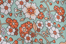 Load image into Gallery viewer, Green Floral Print , Bohemian Blouses,Boho Kimono