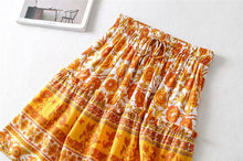 Load image into Gallery viewer, Boho Skirt, Mini Skirt, Wild Flower