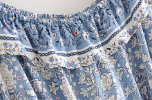 Load image into Gallery viewer, Boho Blouse, Vintage Blouse,Floral Print